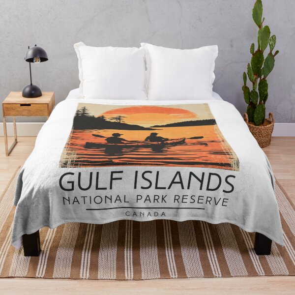 Item preview, A Vintage Illustration of Gulf Islands National Park Reserve - Canada  designed and sold by GoodOldVintage.
