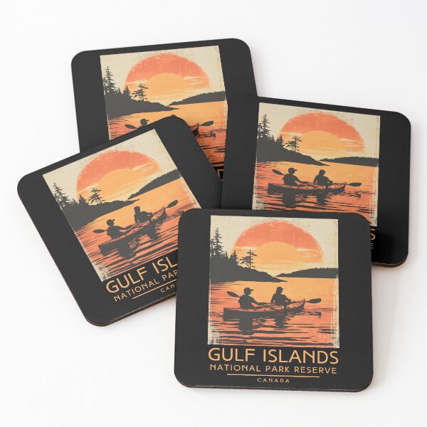 Item preview, A Vintage Illustration of Gulf Islands National Park Reserve - Canada  designed and sold by GoodOldVintage.