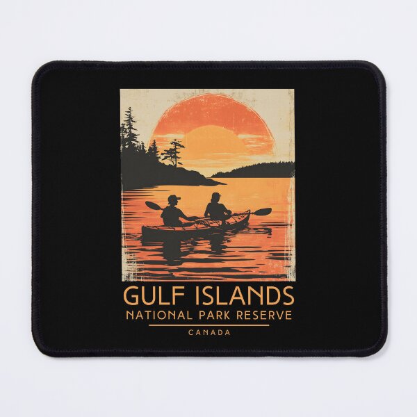 Item preview, A Vintage Illustration of Gulf Islands National Park Reserve - Canada designed and sold by GoodOldVintage.
