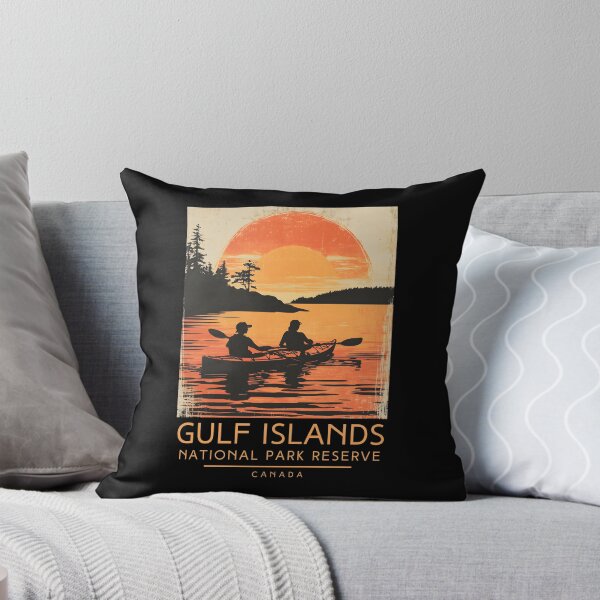Item preview, A Vintage Illustration of Gulf Islands National Park Reserve - Canada  designed and sold by GoodOldVintage.
