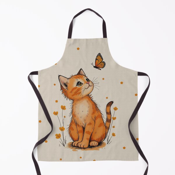 Item preview, Curious Ginger Kitten with Monarch Butterfly designed and sold by my-wishlist.