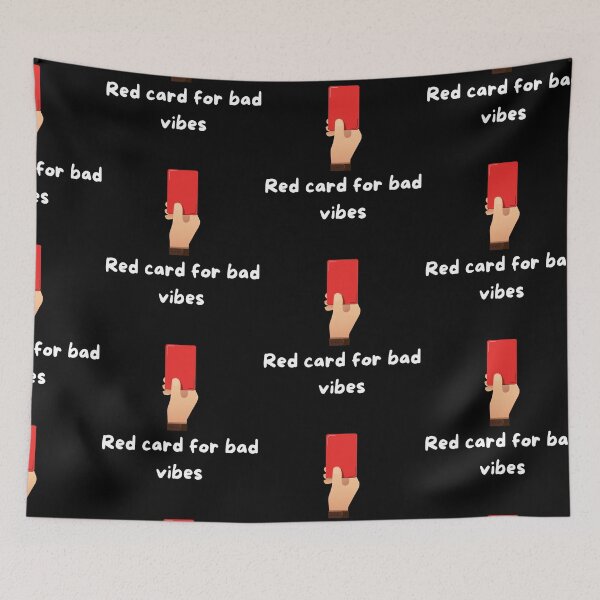 Item preview, Red Card for Bad Vibes - white designed and sold by VasInd.