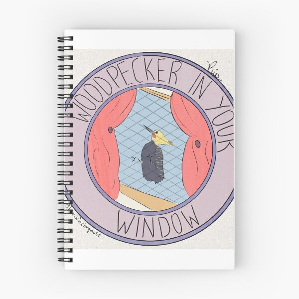 Item preview, Woodpecker in your Window Badge designed and sold by Birch-L.