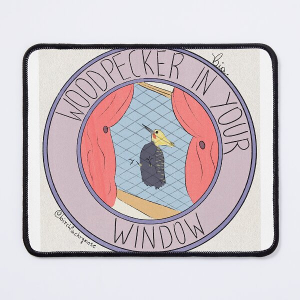 Item preview, Woodpecker in your Window Badge designed and sold by Birch-L.