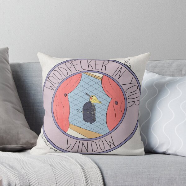 Item preview, Woodpecker in your Window Badge designed and sold by Birch-L.