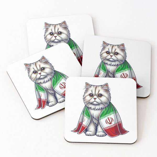 Item preview, Proud Persian Cat Wrapped in the Iran Flag – A Symbol of Iranian Pride designed and sold by Globalcitytees.
