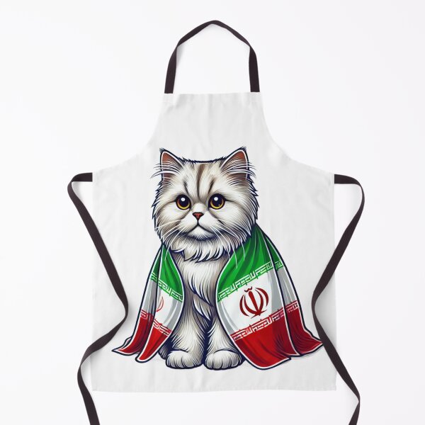 Item preview, Proud Persian Cat Wrapped in the Iran Flag – A Symbol of Iranian Pride designed and sold by Globalcitytees.