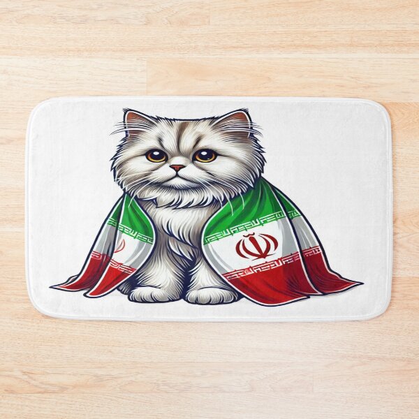 Item preview, Proud Persian Cat Wrapped in the Iran Flag – A Symbol of Iranian Pride designed and sold by Globalcitytees.