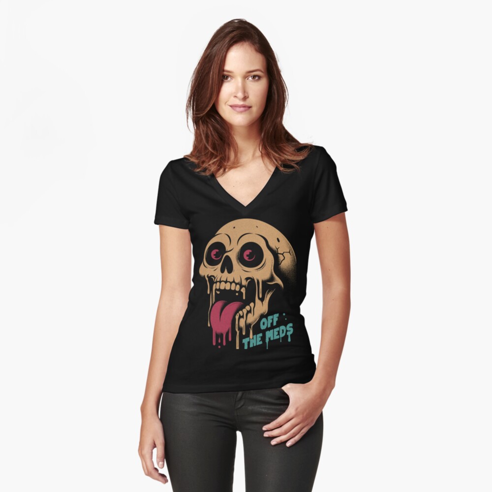 Item preview, Fitted V-Neck T-Shirt designed and sold by v-nerd.