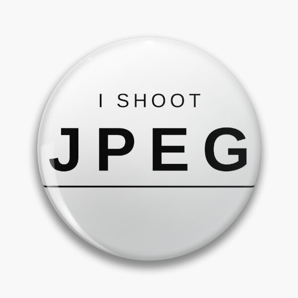 Item preview, I Shoot JPEG (Black) – Clean and Bold Photography-Inspired Design designed and sold by mrddst.