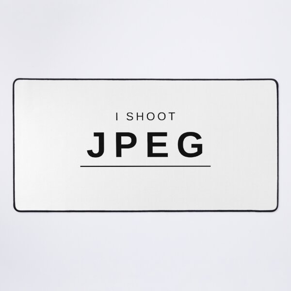 Item preview, I Shoot JPEG (Black) – Clean and Bold Photography-Inspired Design designed and sold by mrddst.