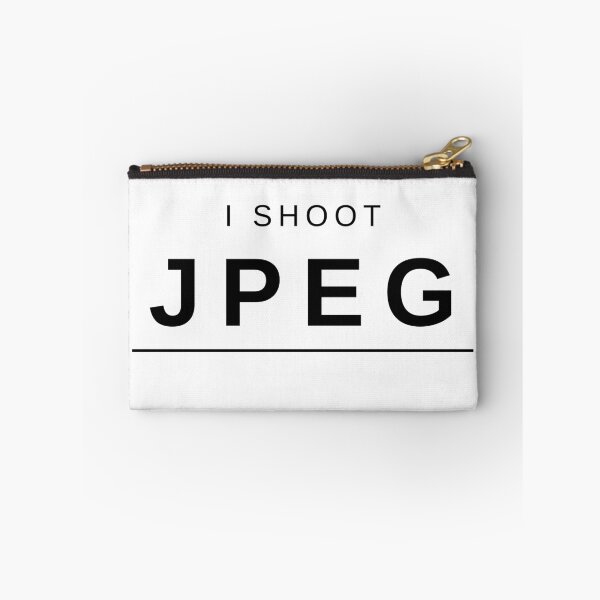 Item preview, I Shoot JPEG (Black) – Clean and Bold Photography-Inspired Design designed and sold by mrddst.