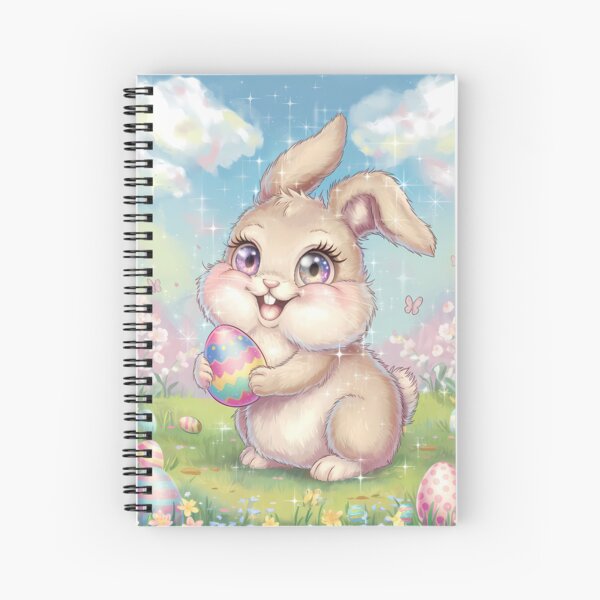 Item preview, Whimsical Easter Bunny with Colorful Eggs designed and sold by ThreadandThink.