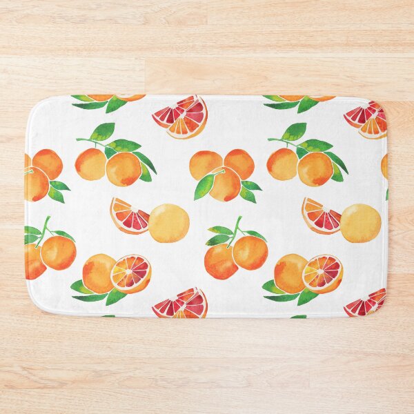 Item preview, A watercolor pattern of blood oranges and leaves designed and sold by Hillary Holt.