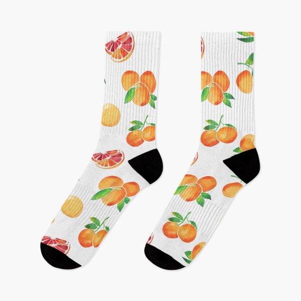 Item preview, A watercolor pattern of blood oranges and leaves designed and sold by Hillary Holt.