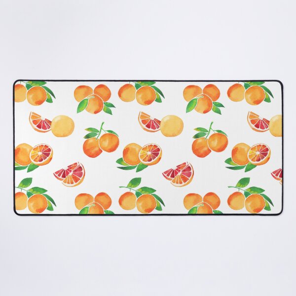 Item preview, A watercolor pattern of blood oranges and leaves designed and sold by Hillary Holt.