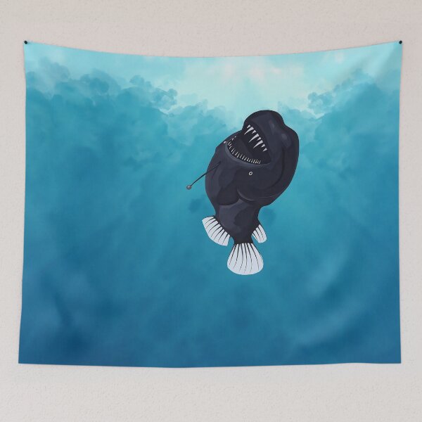 Item preview, She made it Angler Fish Swimming To Surface designed and sold by Magnolia Valley Art.