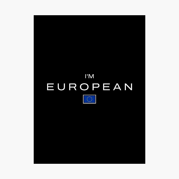 Aperçu de l'œuvre Je suis européen Drapeau de l'Europe UE 2025 créée et vendue par Geek Updated.