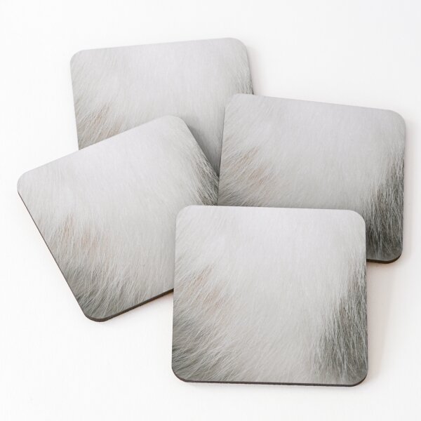 Item preview, Close-up of a White and Gray Cat Fur designed and sold by Glam-OOTD.