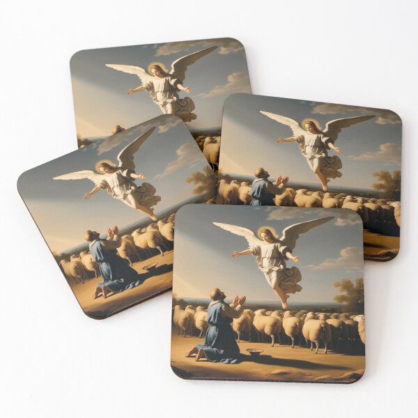 Item preview, An angel appearing to a humble shepherd  designed and sold by EtCreative.