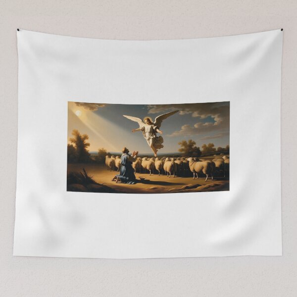 Item preview, An angel appearing to a humble shepherd  designed and sold by EtCreative.