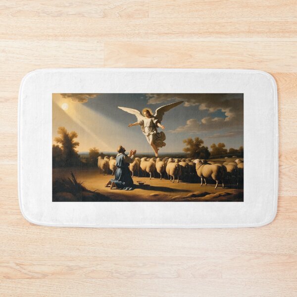 Item preview, An angel appearing to a humble shepherd  designed and sold by EtCreative.