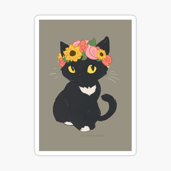 Artikel-Vorschau von Smokingkatze mit Blumenkrone, designt und verkauft von caroshiine.
