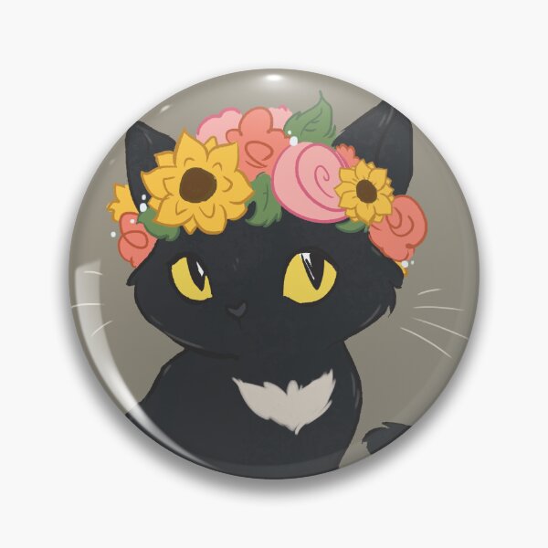 Item preview, Tuxedo Cat in Flower Crown designed and sold by caroshiine.