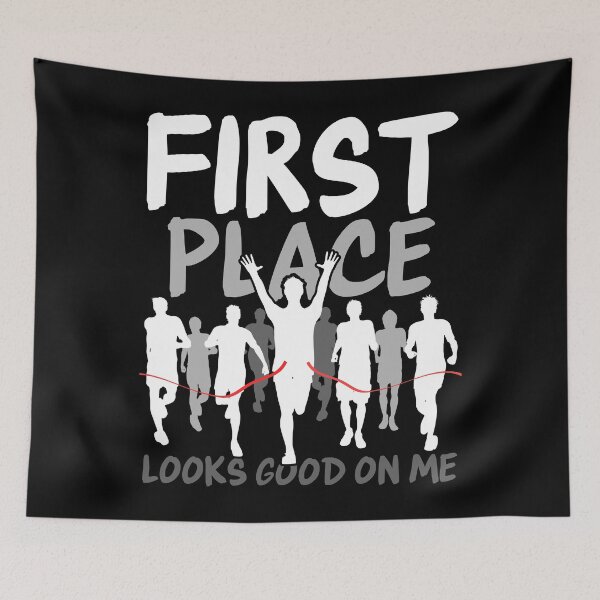 Item preview, First Place Running Winner Marathon Athlete Sprint designed and sold by PrintCrafting.