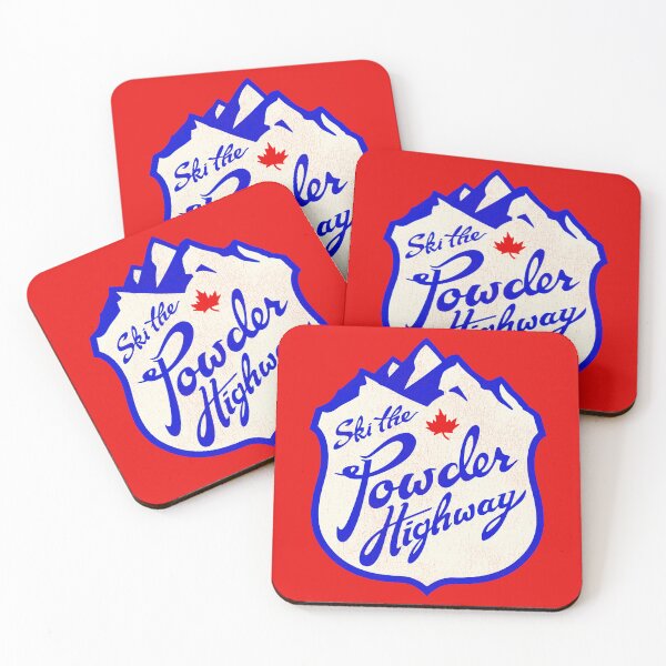 Item preview, Ski The Powder Highway - Retro BC Canada Skiing designed and sold by acquiesce13.