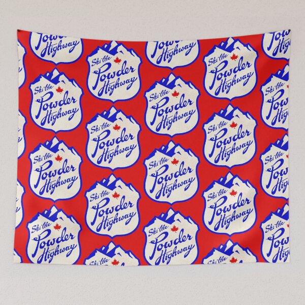 Item preview, Ski The Powder Highway - Retro BC Canada Skiing designed and sold by acquiesce13.
