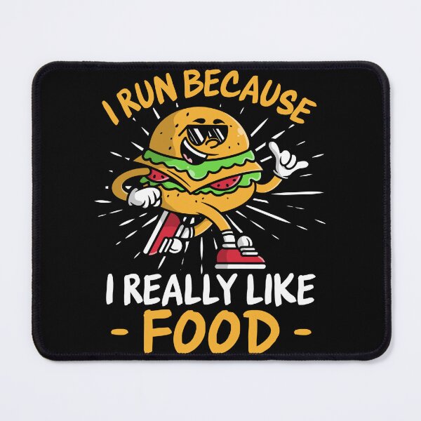 Item preview, Funny Running Burger I Run Because I Love Food designed and sold by PrintCrafting.