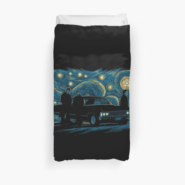 Starry Supernatural Night Duvet Cover