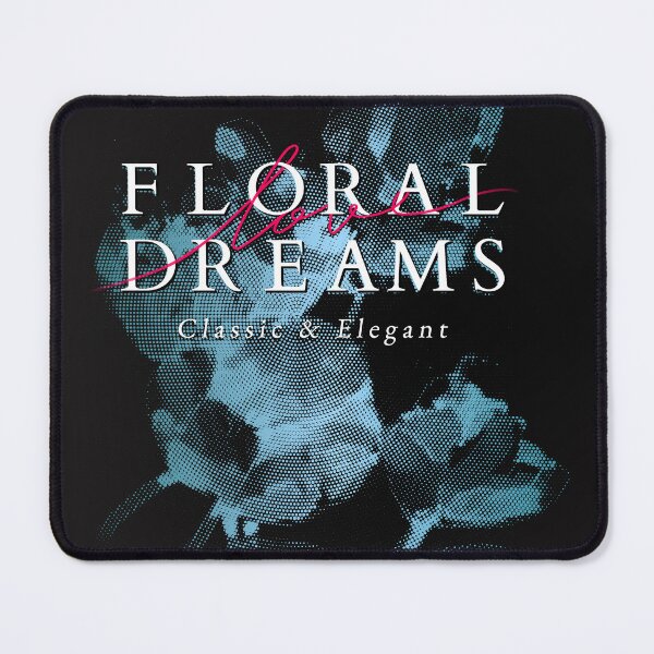 Item preview, Black t-shirt with print. Silkscreen. Flower dreams. Classic and elegance. Fashion. Textile print. Set of 2 T-shirts, black and white. The background designed and sold by GHRT.