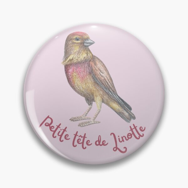 Item preview, Little linnet head badge designed and sold by Marie-Crevette.