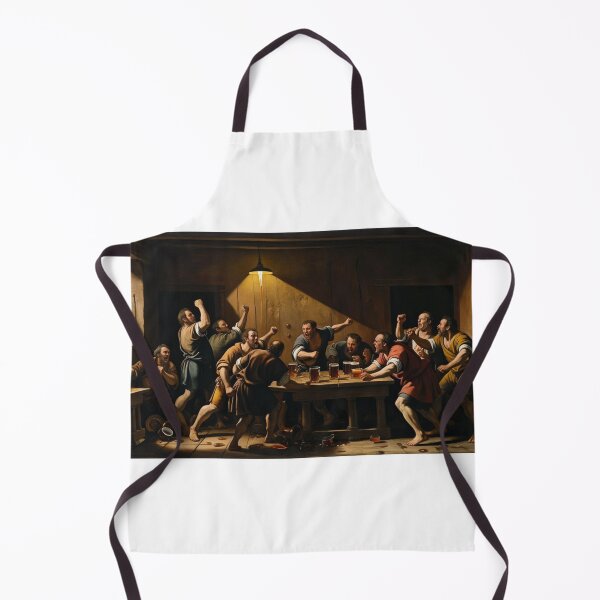 Item preview, A chaotic scene in a dimly lit tavern, men with raised fists designed and sold by EtCreative.