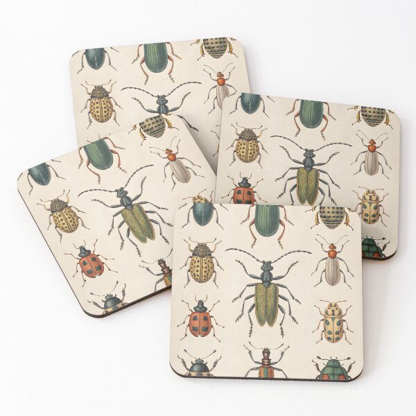 Item preview, antique lithography with insects designed and sold by DuskTillDown.