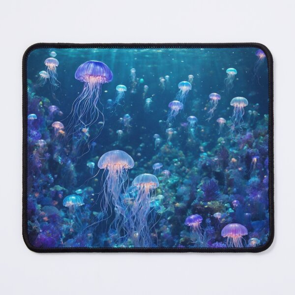 Item preview, Jellyfish in the Deep Blue designed and sold by Sadia Jannat.