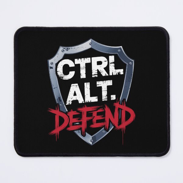 Item preview, CTRL ALT Defend Shield Design for Gamers and Tech Lovers designed and sold by pixelpopplanet.