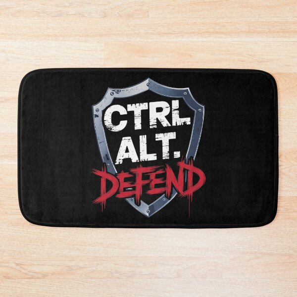 Item preview, CTRL ALT Defend Shield Design for Gamers and Tech Lovers designed and sold by pixelpopplanet.