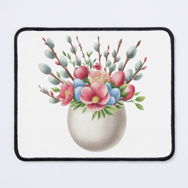 Item preview, Easter Egg Floral Arrangement with Spring Flowers and Willow Branches designed and sold by AllaMashycheva.