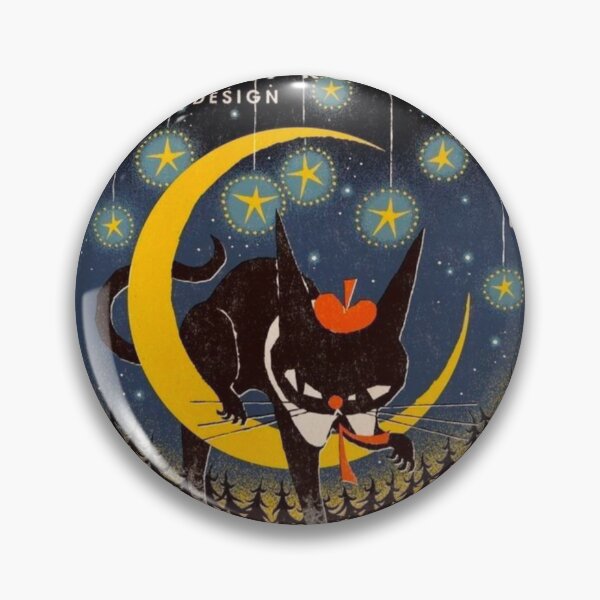Item preview, Black Cat Robin – Enchanted Night Stamp Sticker designed and sold by DreamiCanvas.