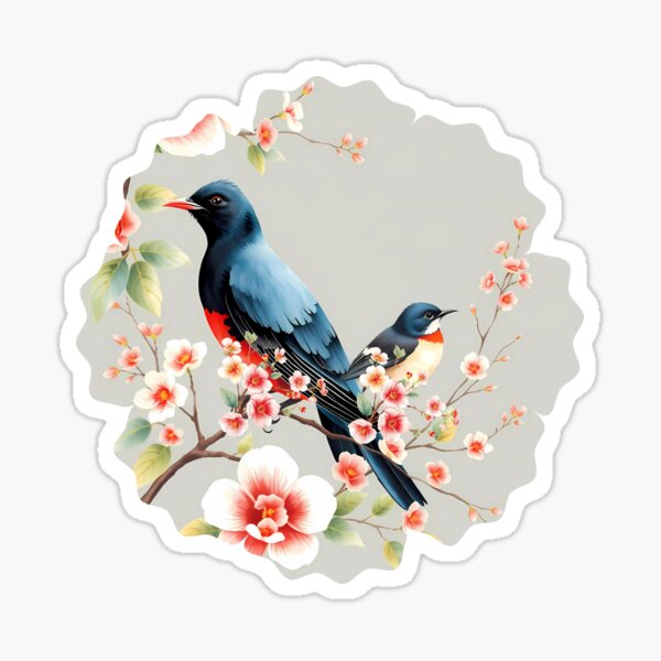 Item preview, Chinoiserie Black Birds designed and sold by TestudoDesign.