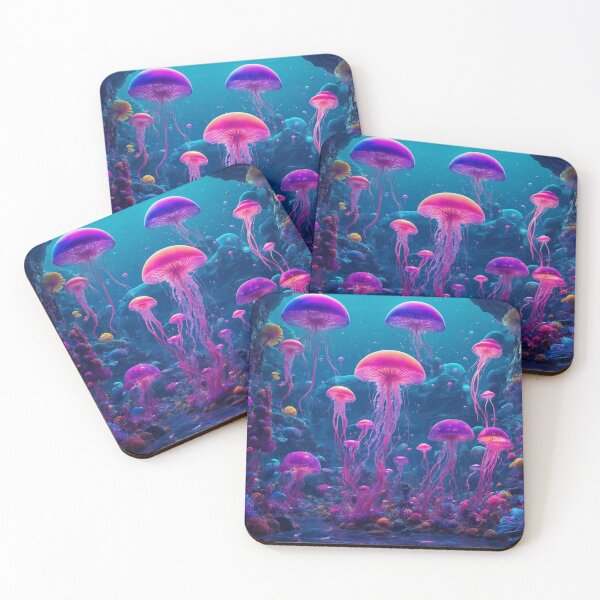 Item preview, Jellyfish in a Magical Underwater Landscape designed and sold by Sadia  Jannat.