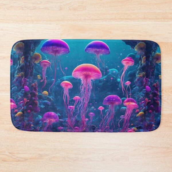 Item preview, Jellyfish in a Magical Underwater Landscape designed and sold by Sadia  Jannat.