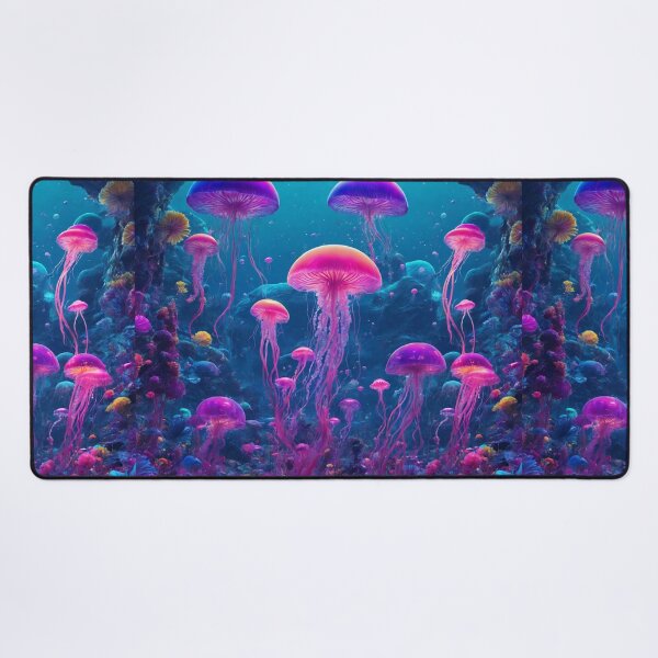 Item preview, Jellyfish in a Magical Underwater Landscape designed and sold by Sadia Jannat.