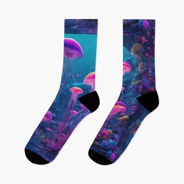 Item preview, Jellyfish in a Magical Underwater Landscape designed and sold by Sadia  Jannat.