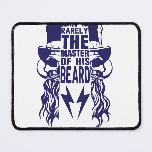 Item preview, skull hipster quote bearded rarely master beard lightning mustache designed and sold by Achille3777.