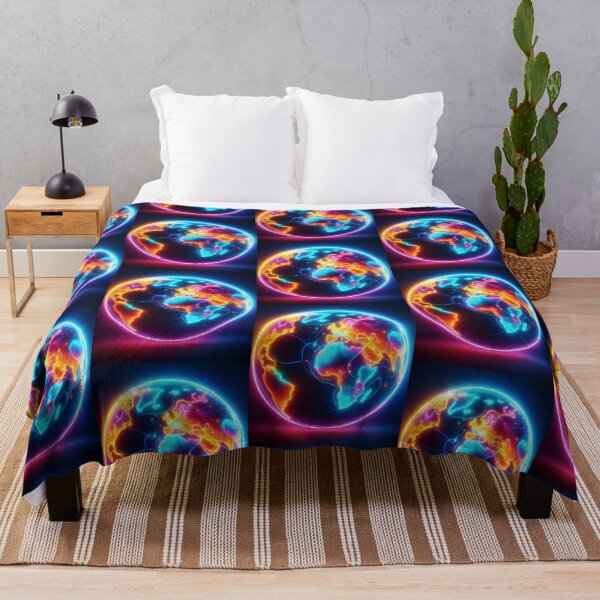 Item preview, Abstract Neon Earth Designs designed and sold by WakeUpYourBrain.