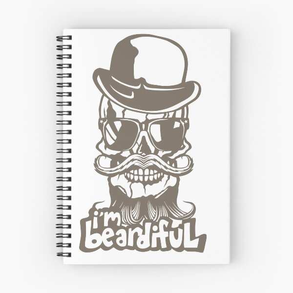 Item preview, skull hipster quote beardiful beard mustache bearded designed and sold by Achille3777.